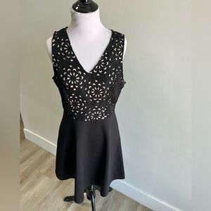 Francesca's Black Cocktail Mini Dress